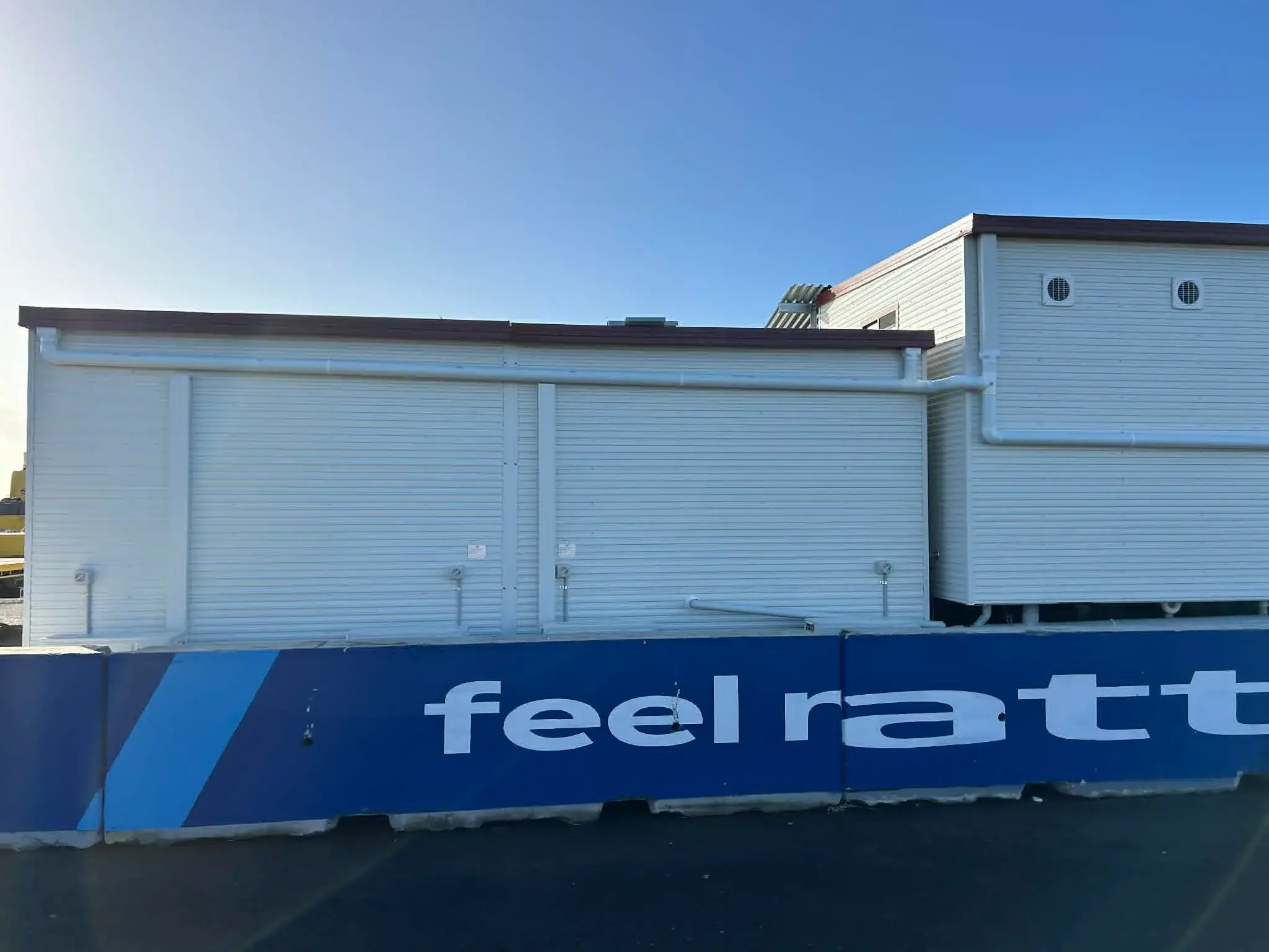 Site amenities modules with PVC stormwater on the exterior