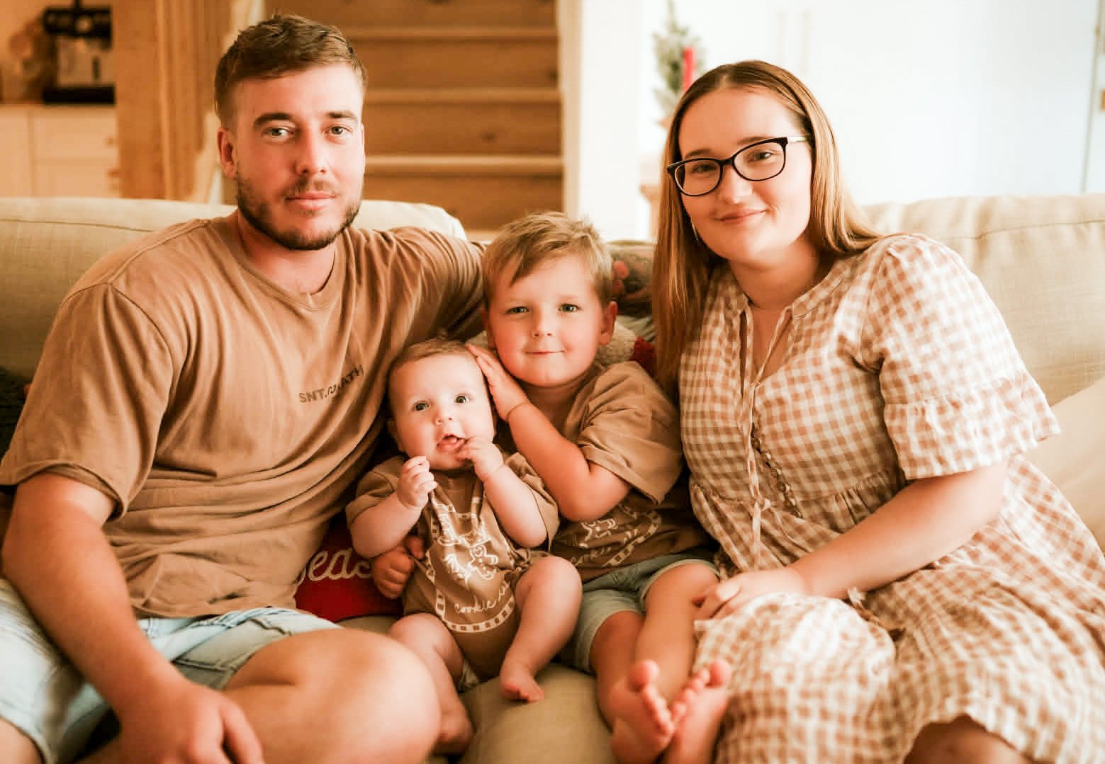 Josh Bonser with his family